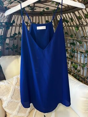 Royal Blue Spaghetti Strap V-Neck